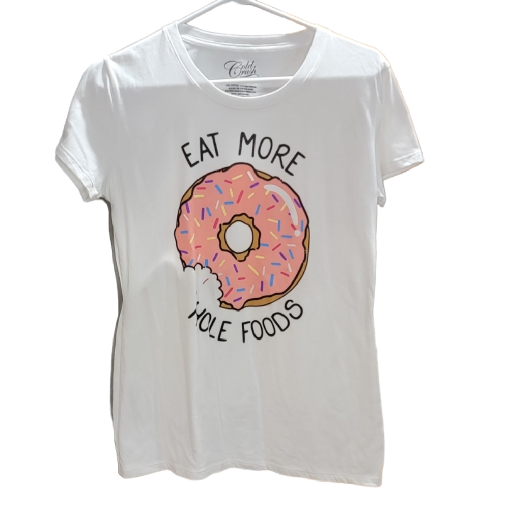 COLD CRUSH Eat more home foods donut Tee shirt